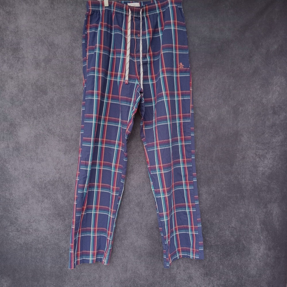 Original Penguin Munsingwear Men's Plaid Pajama Pants Loungewear Sleepwear L